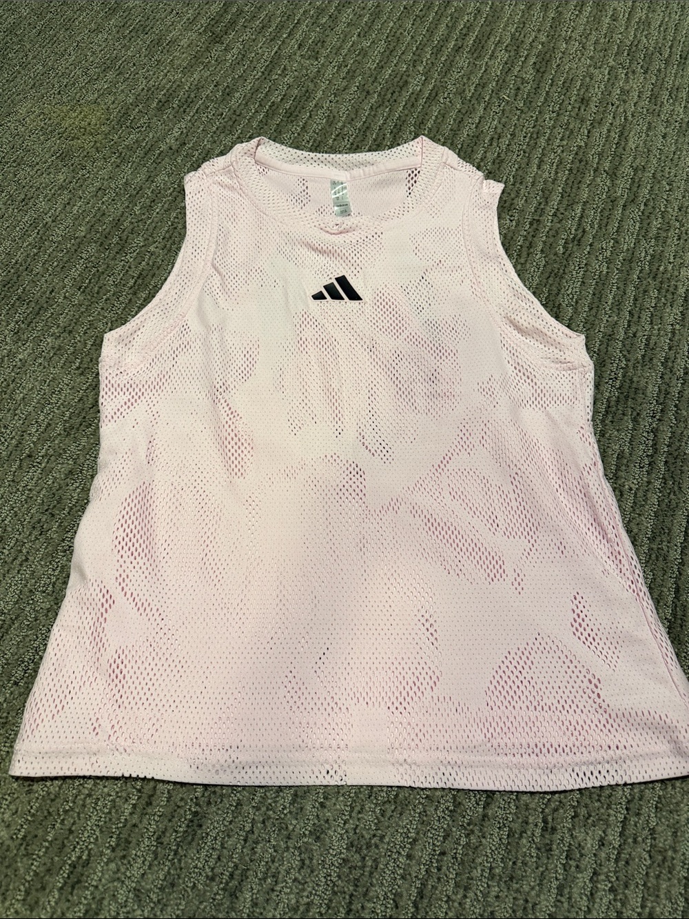 adidas Light Pink Mesh Tennis Tank Top